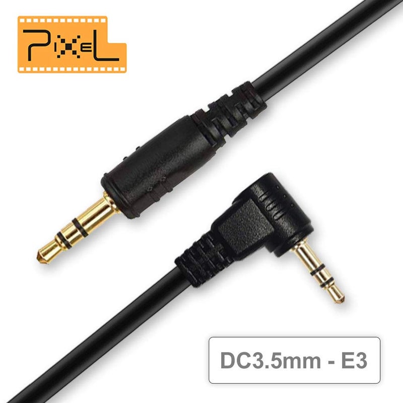 PIXEL TW-283 Remote Release Cable - 3.5mm-E3 Camera Shutter Remote for Canon R6, XT, XTi, XS, XSi, T1i, T2, T2i, T3, T3i, T4, T4i, T5, T5i, T6, T6i - Image 2